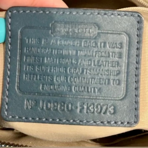 Coach Blue Shoulder Tote Bag - Picture 8 of 9